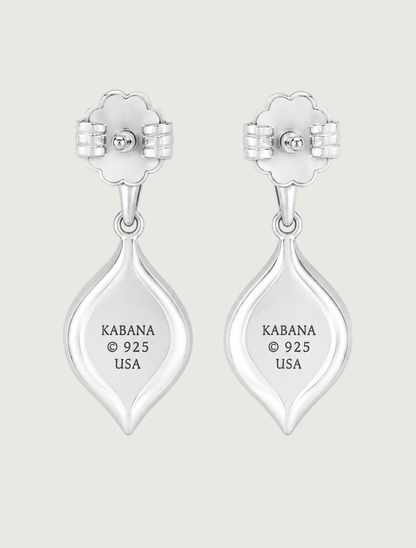 Kabana Rhodium-Plated Sterling Silver White Mother of Pearl Earrings