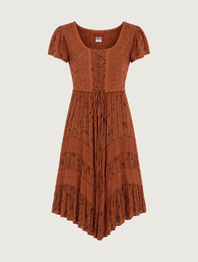 Scully Women's Lace & Tie Cap Sleeve Dress
