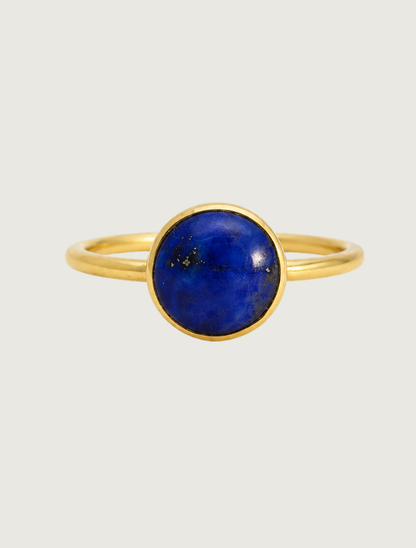 14K Yellow Gold Lapis Ring