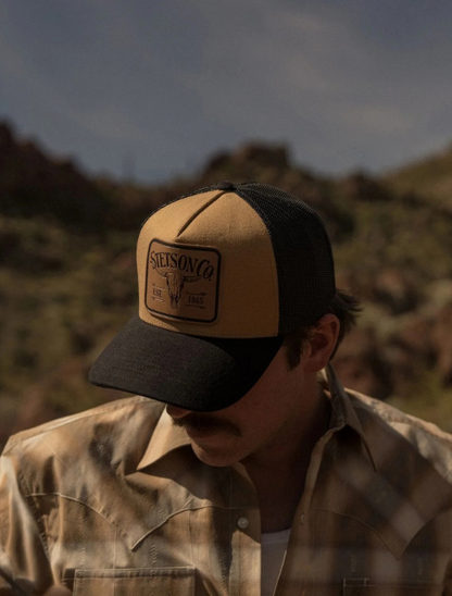 Stetson Longhorn Patch Trucker Hat