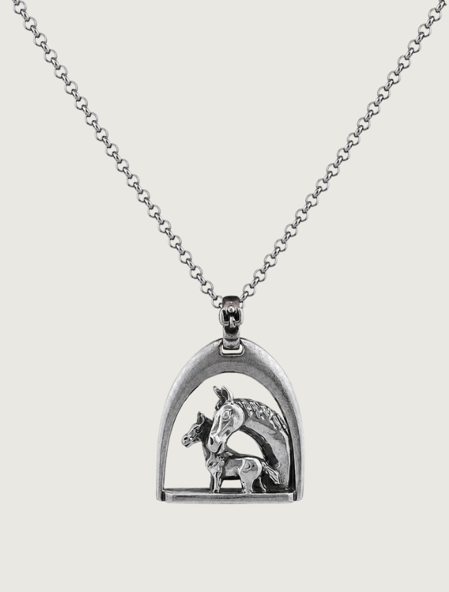 Kabana Sterling Silver Mare & Colt Pendant