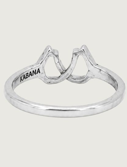 Kabana Rhodium-Plated Sterling Infinity Horseshoe Ring