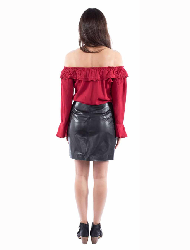 Women's Studded Leather Skirt