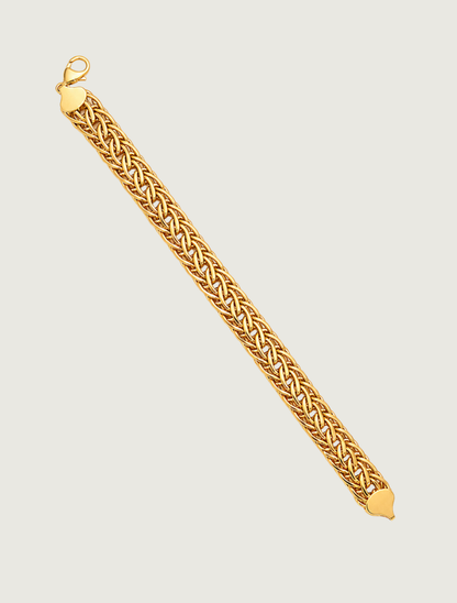 14K Yellow Gold Woven Chain Bracelet