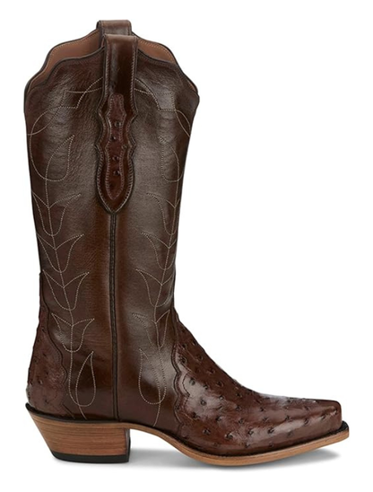 Tony Lama Women's Kango Tobac Ostrich Snip Toe Boots