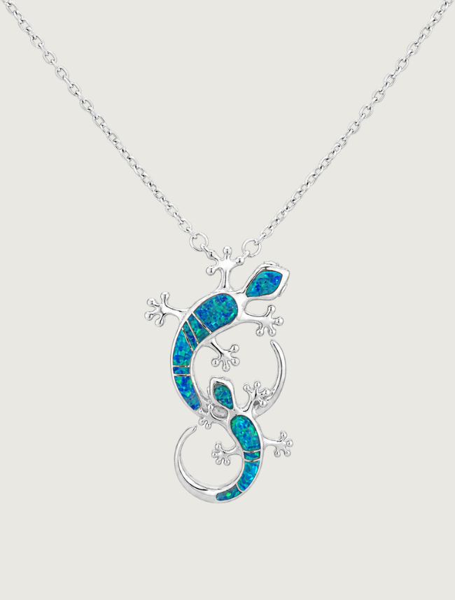 Elaine Sherman Sterling Silver Mama Lizard Pendant