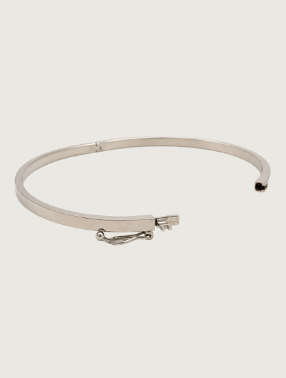 14K White Gold & Turquoise Bracelet