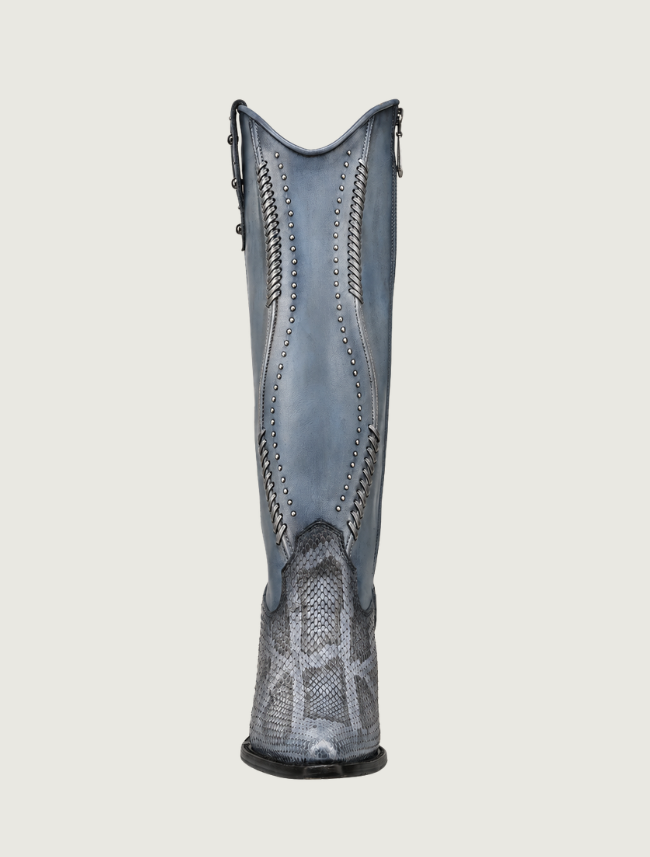 Cuadra Blue Python Tall Top Cowgirl Boots