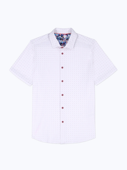 Robert Graham Brompton Short Sleeve Button Down Shirt in Lilac