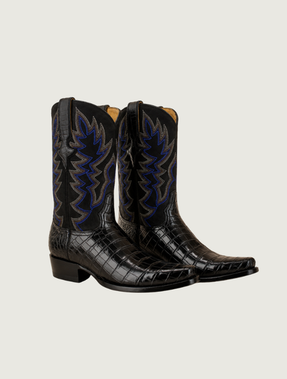 Old Gringo Richmond Nile Crocodile Cowboy Boots in Black