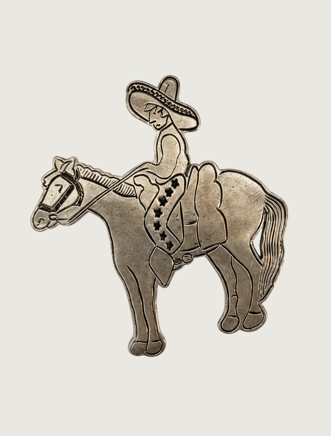 Don Lucas Sterling Silver Cowboy Pin