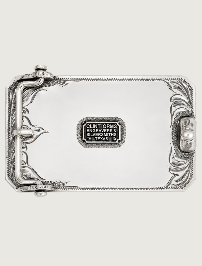 Clint Orms Jasper 1800 Sterling Silver American Bison Trophy Buckle