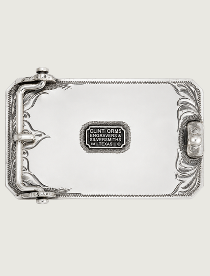 Clint Orms Jasper 1800 Sterling Silver American Bison Trophy Buckle