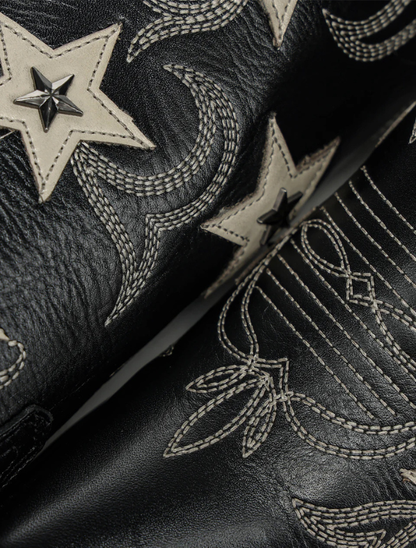 Corral Women's Black Star Overlay & Studs Cowboy Boots