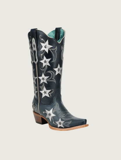 Corral Navy Blue Stars & Studs Cowgirl Boots