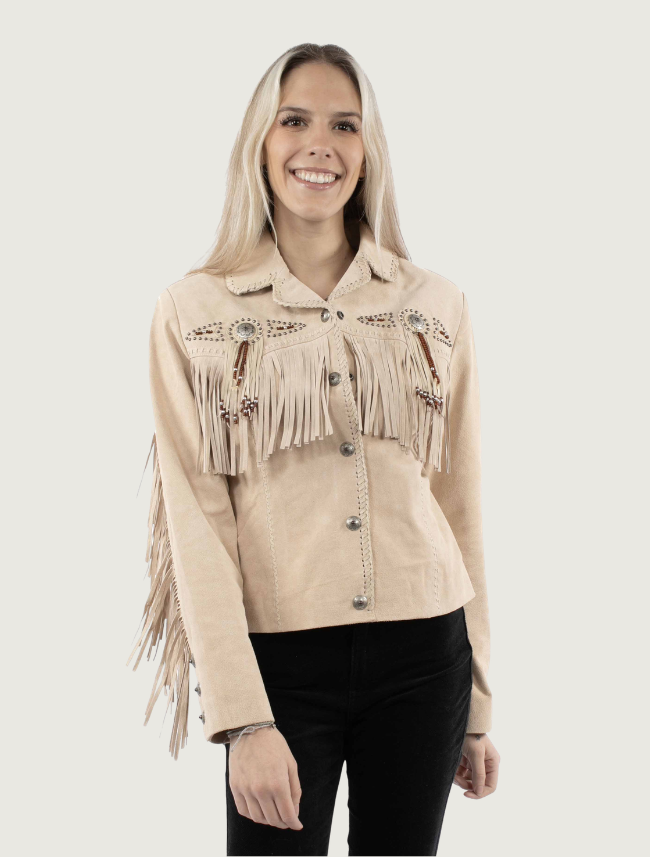 Mavericks Women's Sand Beaded Fringe Jacket