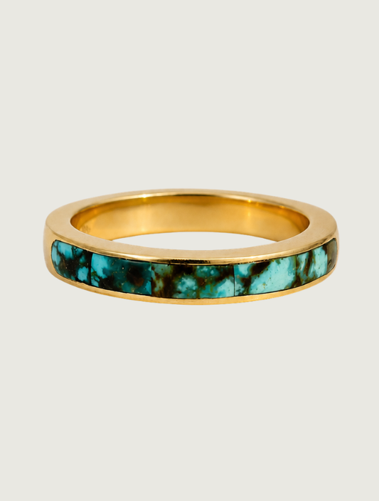 14K Yellow Gold Turquoise Ring