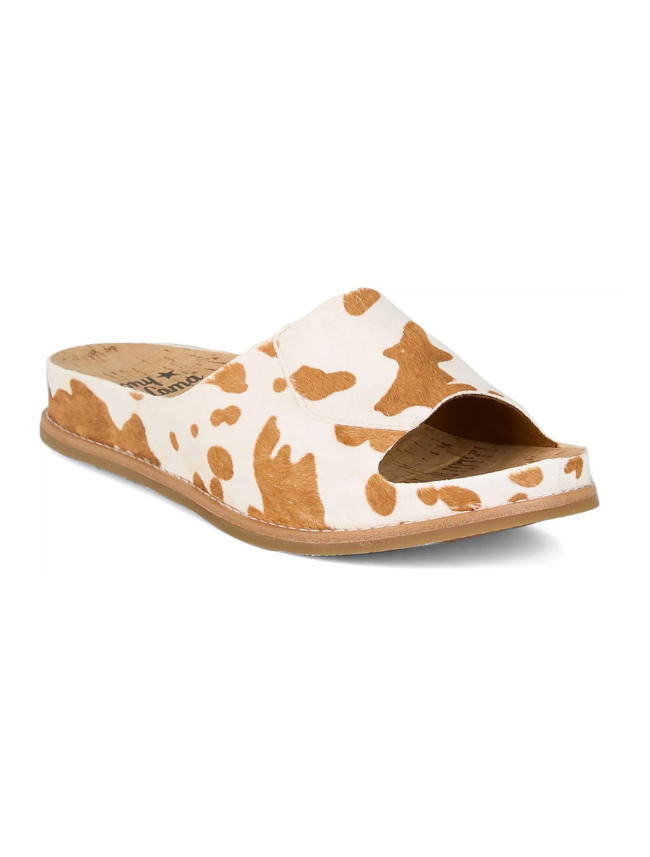 Tony Lama Women's Mareas Hair-On Sandals in White/Brown