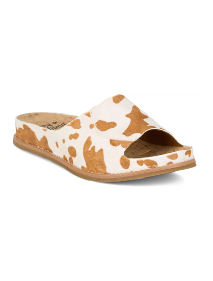 Tony Lama Women's Mareas Hair-On Sandals in White/Brown