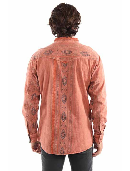 Scully Men's Over-dyed Jacquard Signature Shirt