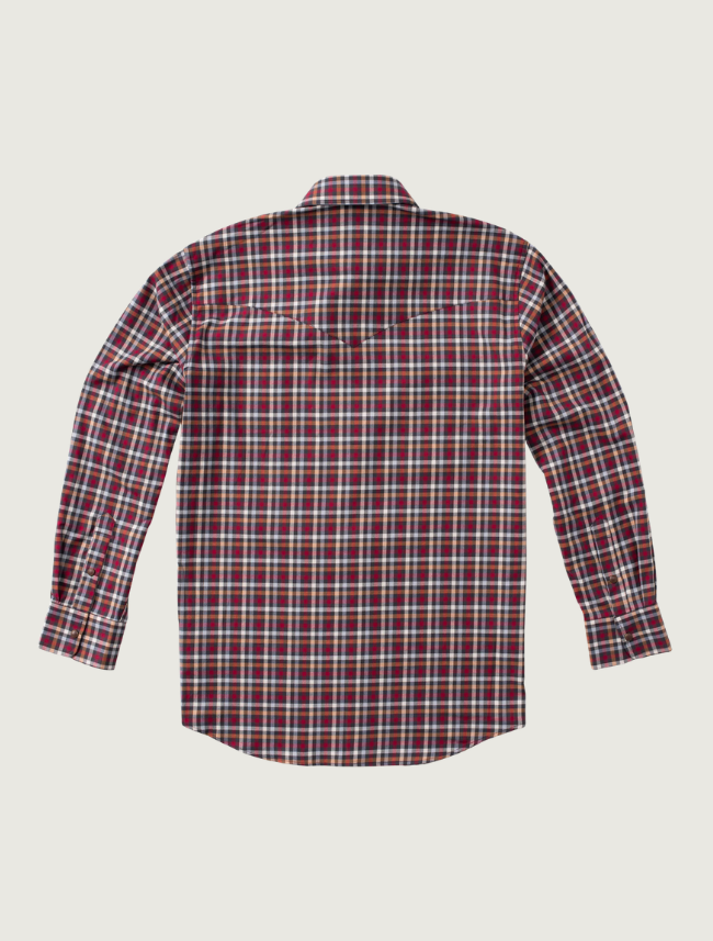 Madison Creek Bisley Western Shirt in Red & Grey Check
