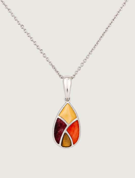 Kabana Sterling Silver Spiny Oyster & Mother of Pearl Pendant