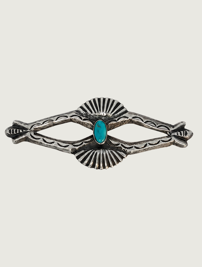 Sterling Silver Turquoise Brooch