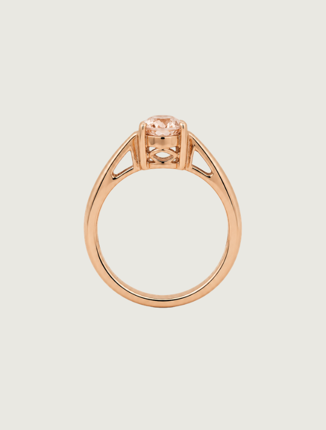 14K Rose Gold and Morganite Ring