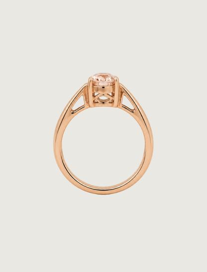 14K Rose Gold and Morganite Ring