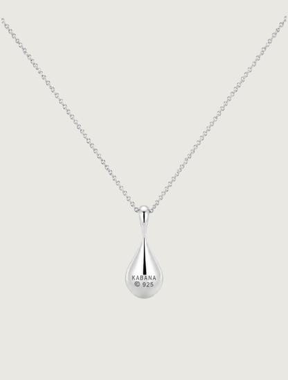 Kabana Rhodium-Plated Sterling Silver & Pink Mother of Pearl Teardrop Necklace