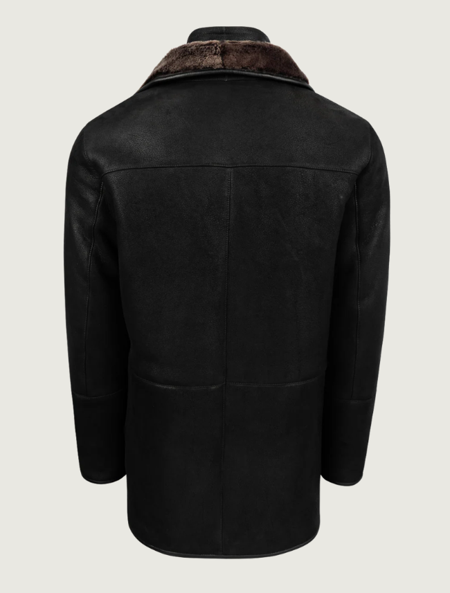 Pinto Ranch Black/Brown Shearling Coat