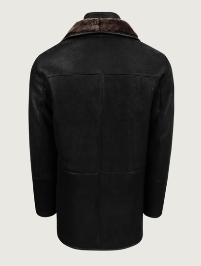 Pinto Ranch Black/Brown Shearling Coat