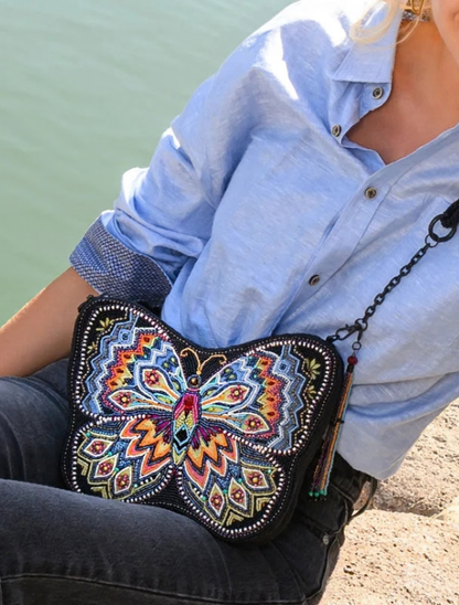 Mary Frances Indie Butterfly Crossbody Handbag