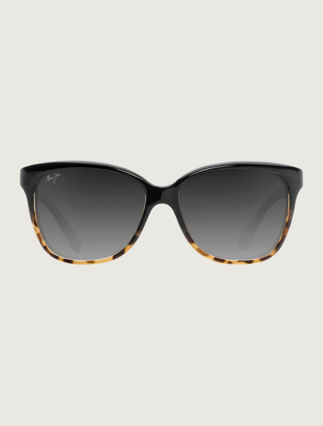 Maui Jim Starfish cat eye sunglasses in Black with Tortoise / Neutral Grey — front view