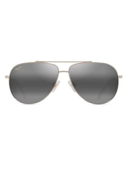 Maui Jim Hau'oli in Shiny Light Gold with Crystal / Neutral Grey
