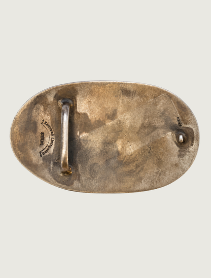 Kathleen Livingston Sterling Silver Turquoise Belt Buckle