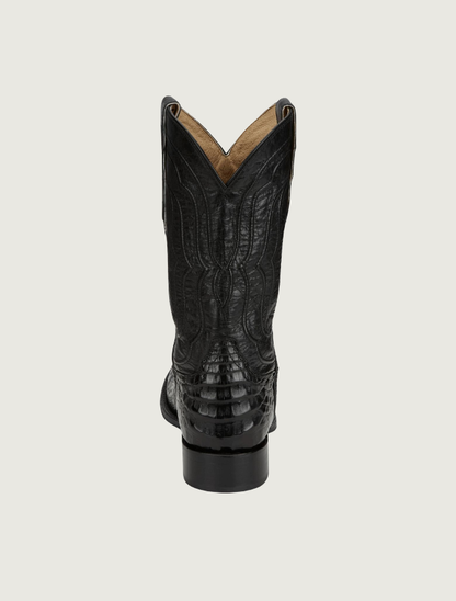 Tony Lama Tremaine 12" Caiman Cowboy Boots in Ebony