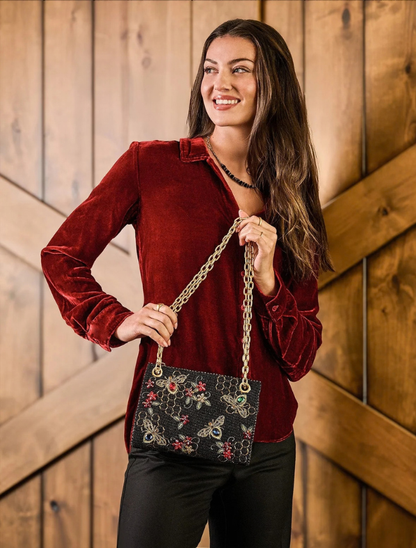 Mary Frances Haute Hive Bee Crossbody Handbag