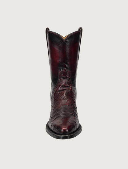 Lucchese Red Ostrich Cowboy Boots