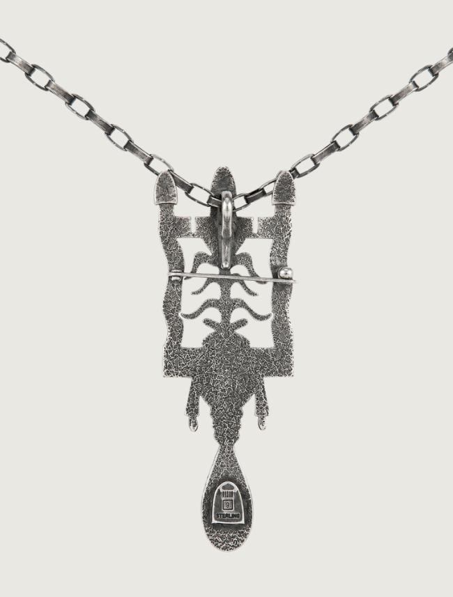 Gerald Lomaventema Sterling Silver & Turquoise Pendant