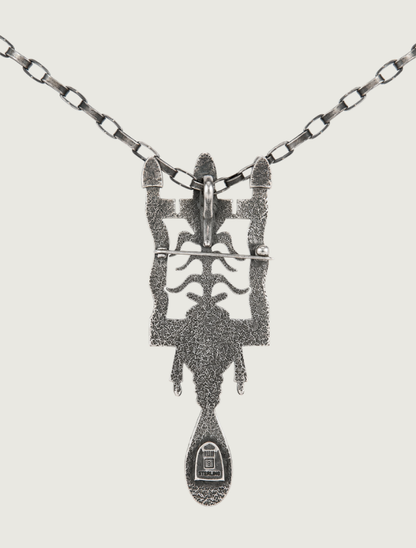 Gerald Lomaventema Sterling Silver & Turquoise Pendant