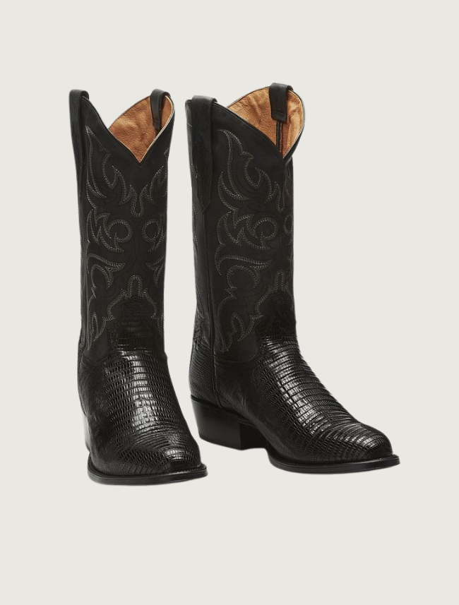 Tony Lama Nacogdoches Black Lizard Cowboy Boots