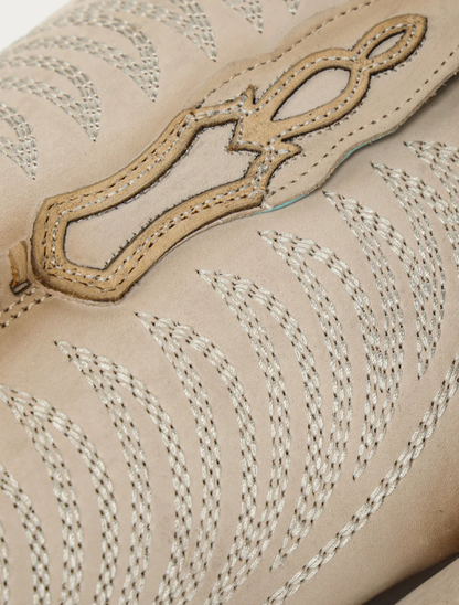 Corral Bone Woven & Metallic Welt Tall Top Cowgirl Boots