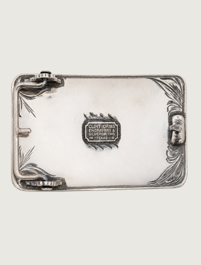 Clint Orms Bowie 1401 Hammered Bucking Horse Trophy Buckle
