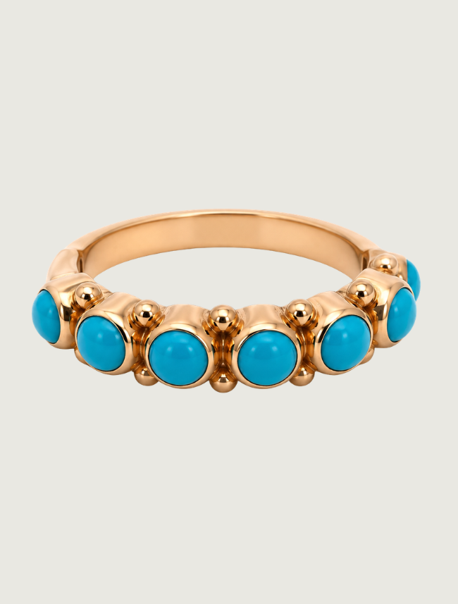 18K Rose Gold Turquoise Ring