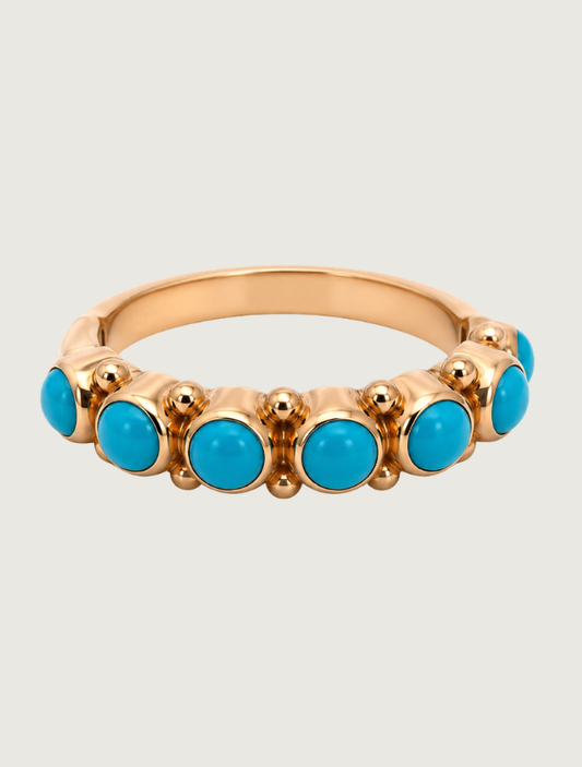 18K Rose Gold Turquoise Ring