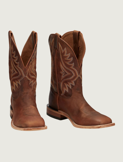 Tony Lama Avett Goat Cowboy Boots in Honey Brown