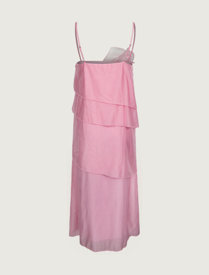 Able 3D Floral Applique Tiered Maxi Dress