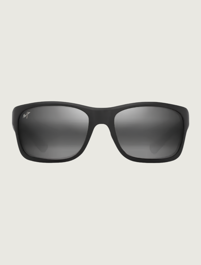 Maui Jim 'Ano Nui wrap sunglasses in Matte Black / Neutral Grey — front view
