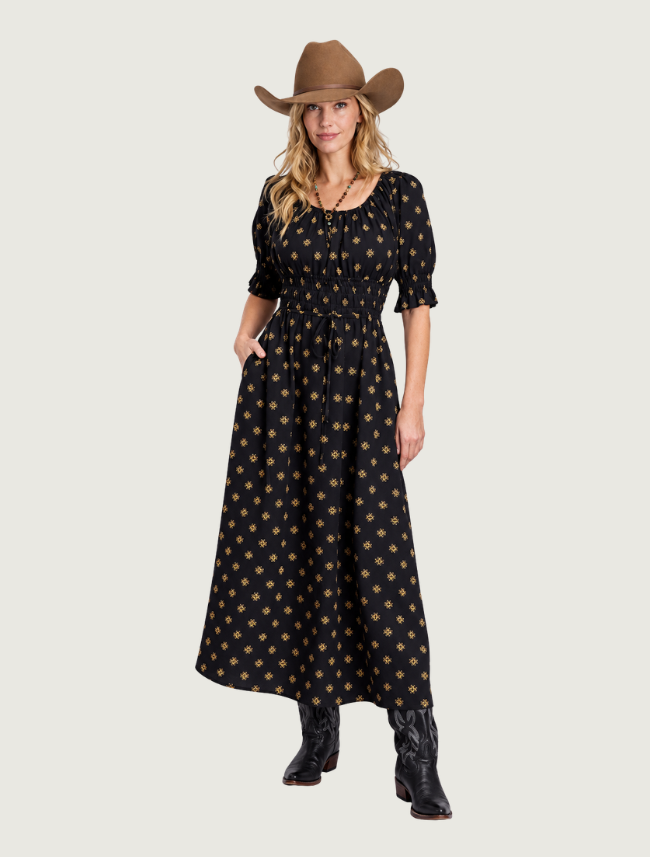 Stetson Four Winds Print Peasant Dress